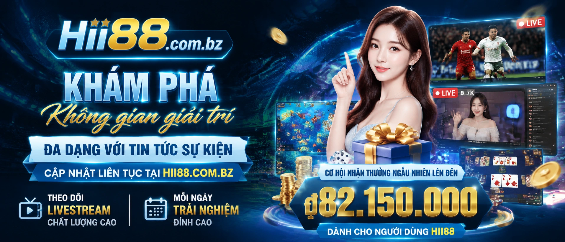 hii88.com.bz giao diện giải trí online trên di động
