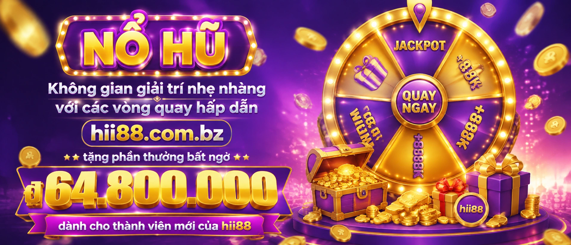 Giao diện Nổ Hũ trên hii88.com.bz