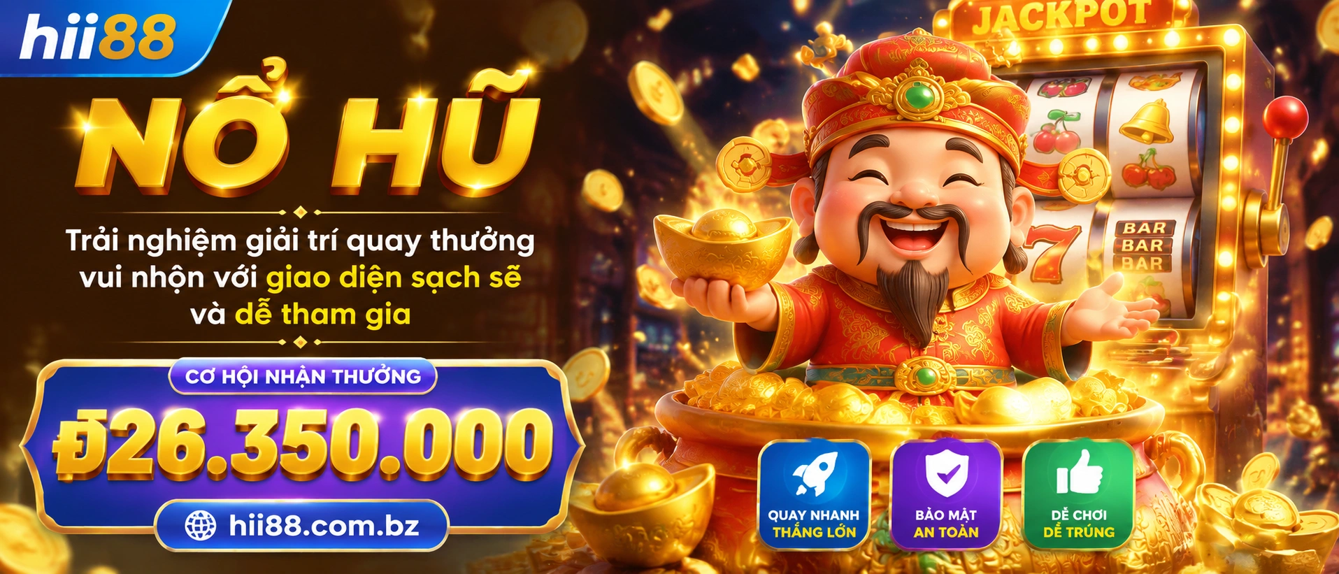 Trải nghiệm Nổ Hũ mobile trên hii88.com.bz