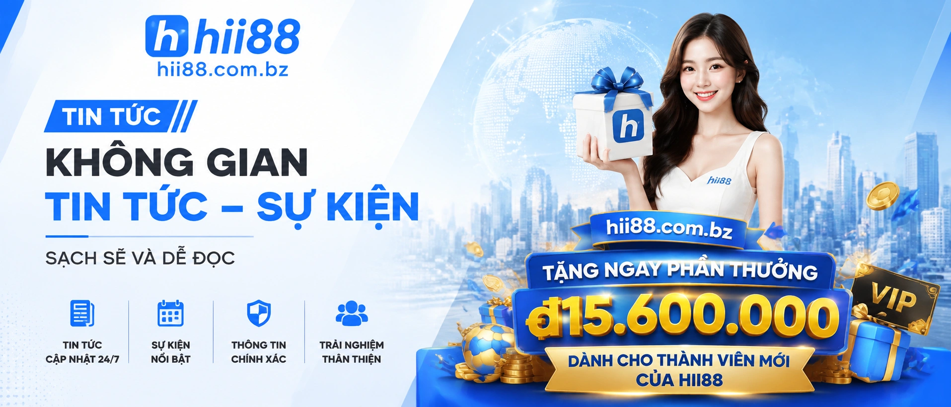Giao diện tin tức hii88 trên di động với các mục cập nhật mới