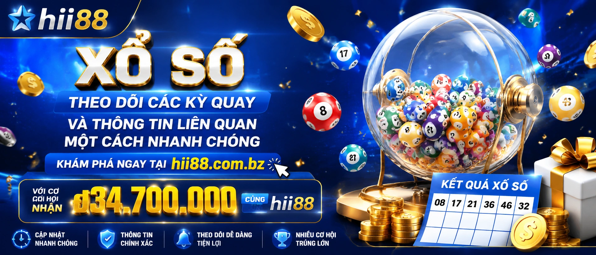 Giao diện mobile xổ số trên hii88.com.bz
